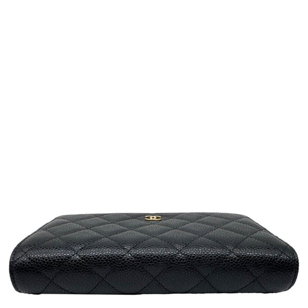 CHANEL WOC Quilted Caviar Leather Wallet On Chain Black