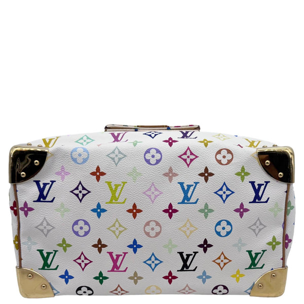 LOUIS VUITTON Speedy 30 Monogram Multicolor Canvas Satchel Bag White