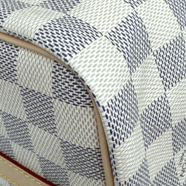 LOUIS VUITTON Speedy 25 Bandouliere Damier Azur Shoulder Bag White