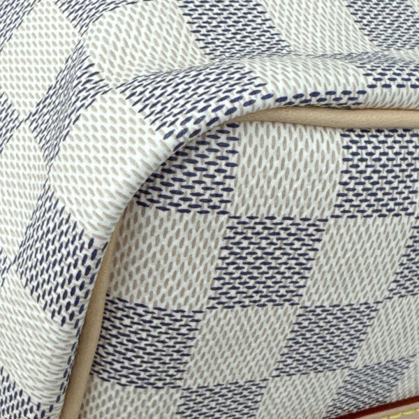 LOUIS VUITTON Speedy 25 Bandouliere Damier Azur Shoulder Bag White