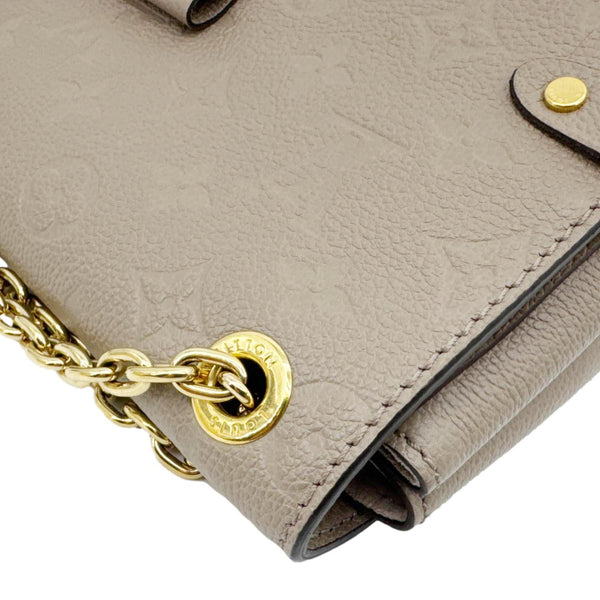 LOUIS VUITTON Vavin PM Monogram Empreinte Leather Shoulder Bag Beige