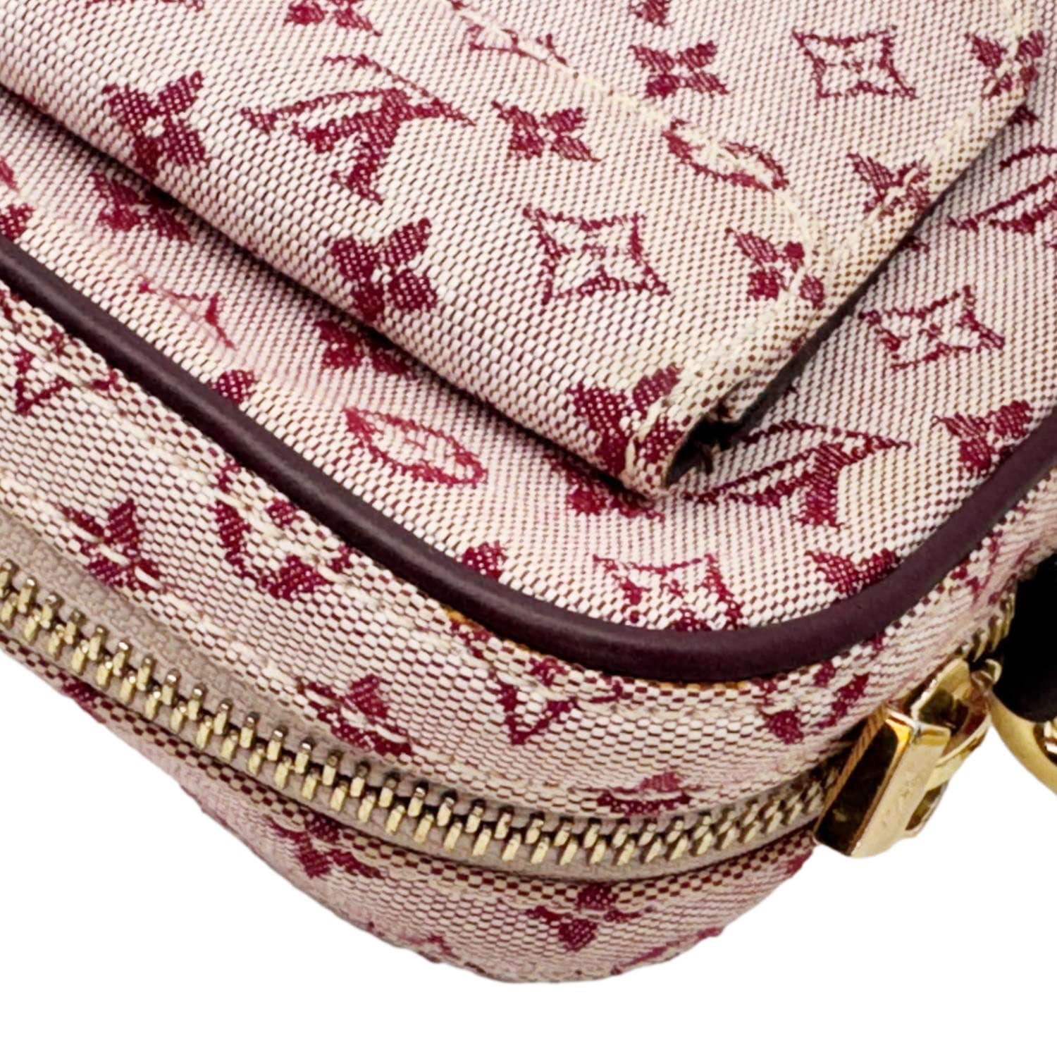LOUIS VUITTON Juliette MM Monogram Mini Lin Canvas Crossbody Bag Burgu