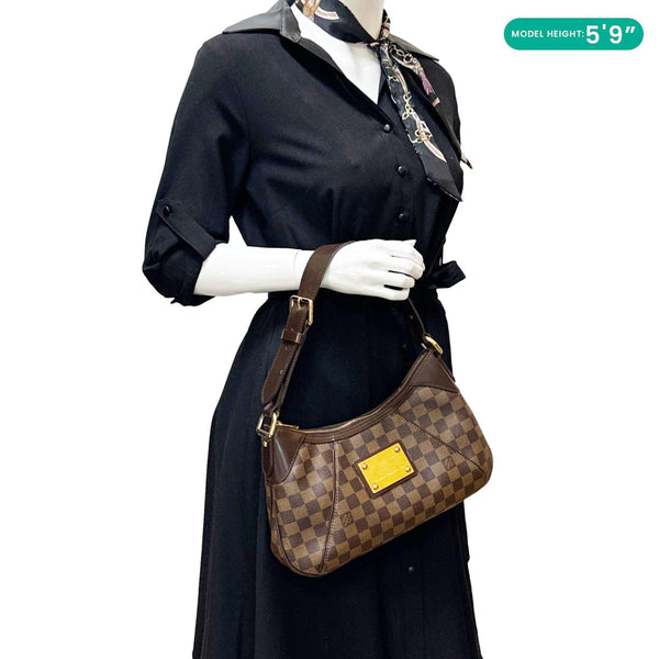 LOUIS VUITTON Thames PM Damier Ebene Shoulder Bag Brown