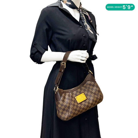 LOUIS VUITTON Thames PM Damier Ebene Shoulder Bag Brown