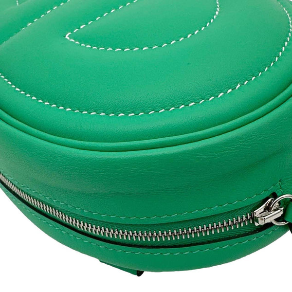 HERMES In The Loop Swift Leather Belt Bag Green