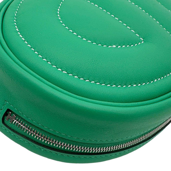HERMES In The Loop Swift Leather Belt Bag Green
