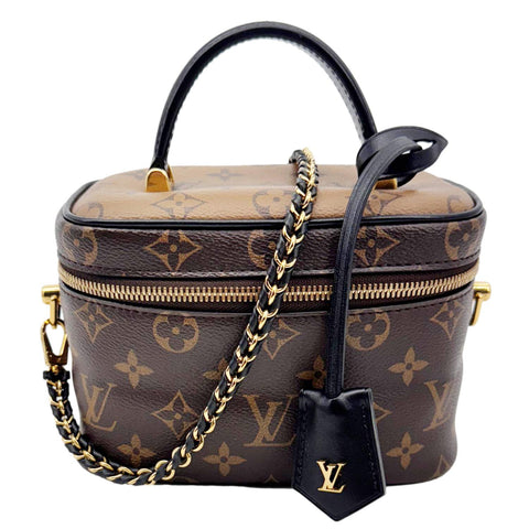 LOUIS VUITTON Vanity PM Monogram Reverse Canvas Shoulder Bag Brown