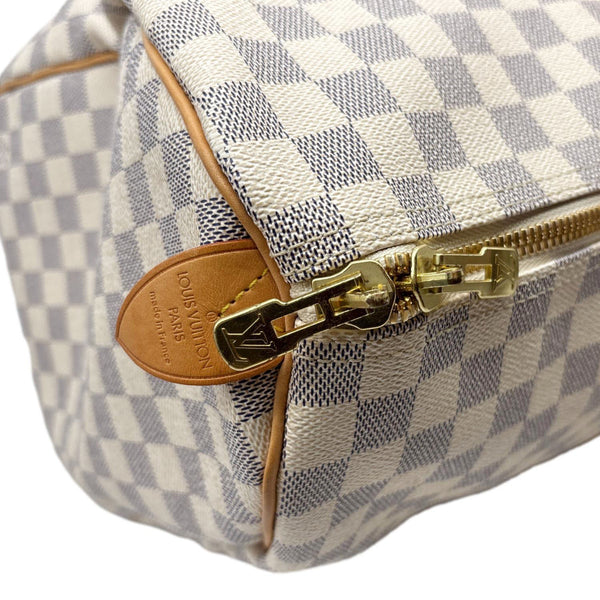 LOUIS VUITTON Keepall 50 Damier Azur Travel Bag White