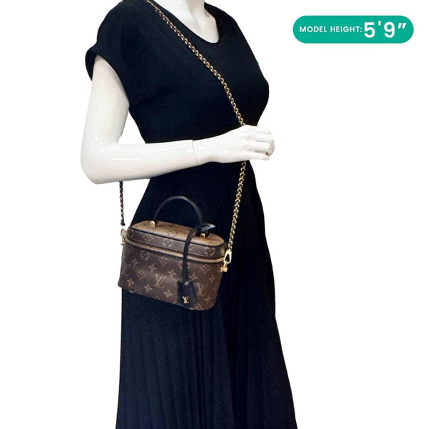 LOUIS VUITTON Vanity PM Monogram Reverse Canvas Shoulder Bag Brown