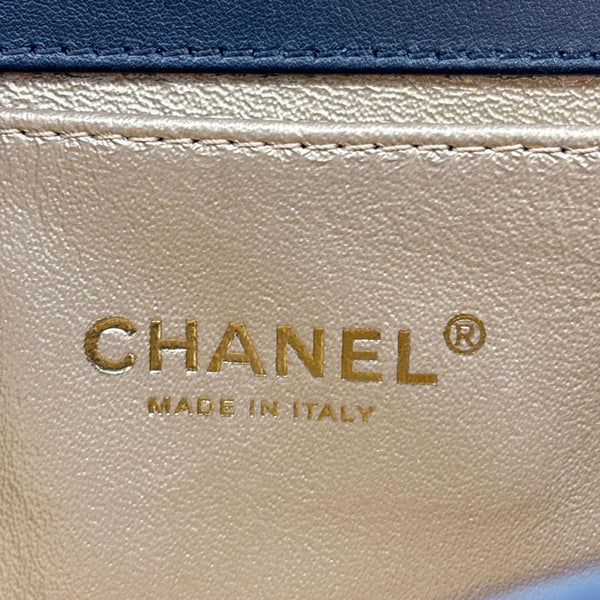 CHANEL Boy Flap Small Crocodile Embossed Leather Shoulder Bag Gold