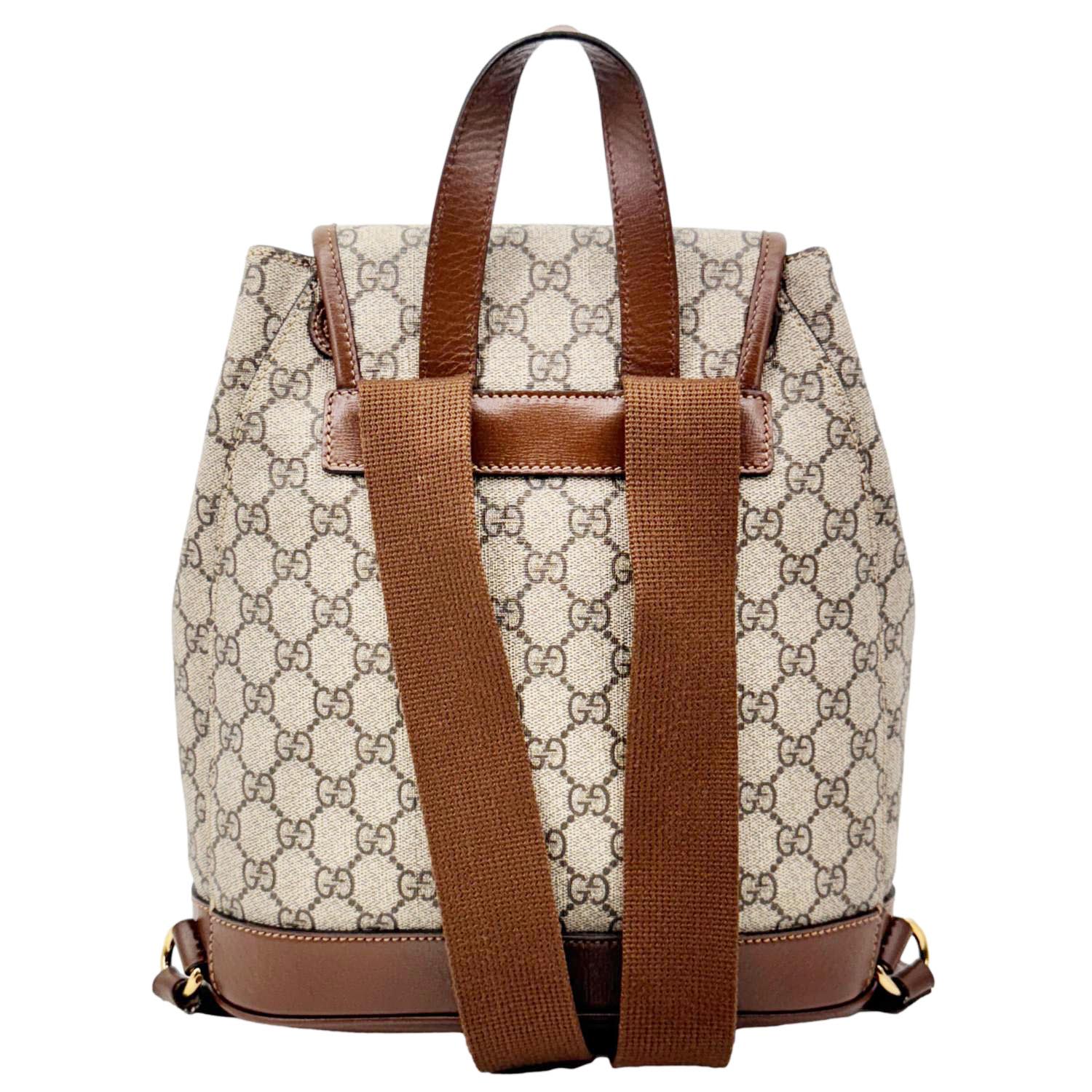 gucci schlafsack GUCCI Interlocking G Supreme Canvas Backpack Brown 674147
