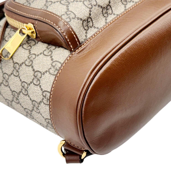 GUCCI Interlocking G Supreme Canvas Backpack Brown 674147