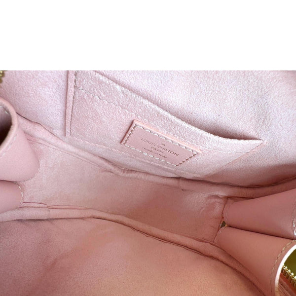 LOUIS VUITTON New Wave Heart Quilted Calfskin Leather Shoulder Bag Dusty Pink