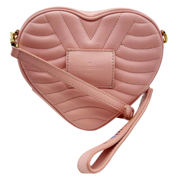 LOUIS VUITTON New Wave Heart Quilted Calfskin Leather Shoulder Bag Dusty Pink
