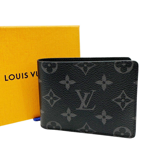 LOUIS VUITTON Slender Wallet Monogram Eclipse Canvas Wallet Black