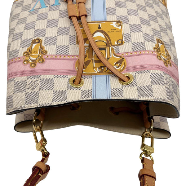 LOUIS VUITTON Neonoe Summer Trunks Damier Azur Crossbody Bag White