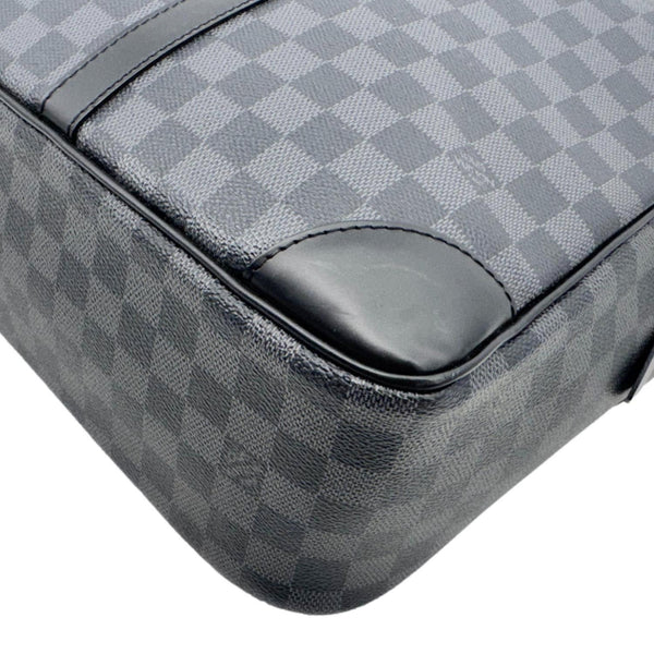 LOUIS VUITTON Porte Documents Voyage Damier Graphite Crossbody Bag Black
