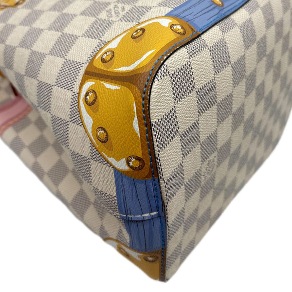 LOUIS VUITTON Neonoe Summer Trunks Damier Azur Crossbody Bag White