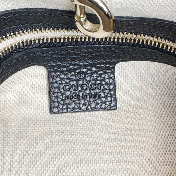 GUCCI Soho Medium Pebbled Leather Shoulder Bag Black 308982
