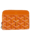 GOYARD Chevron Print Canvas Compact Wallet Orange