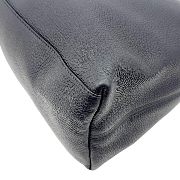 GUCCI Soho Medium Pebbled Leather Shoulder Bag Black 308982