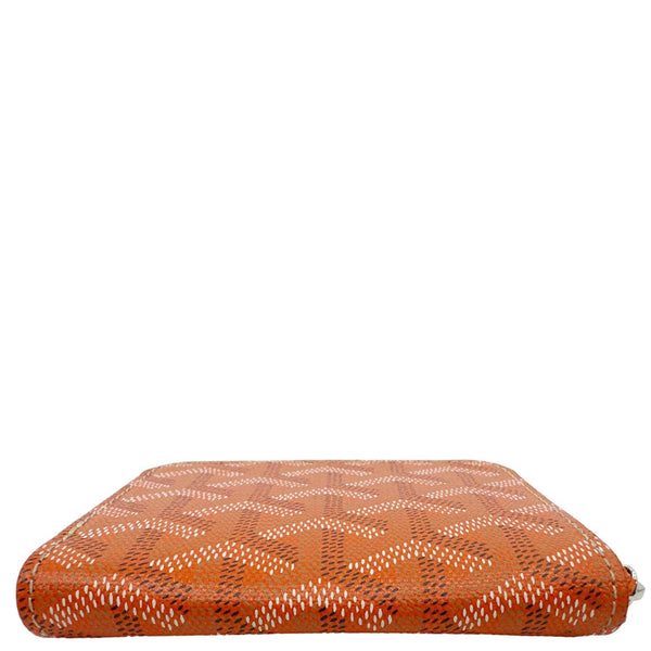 GOYARD Chevron Print Canvas Compact Wallet Orange