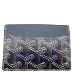GOYARD Saint Sulpice Chevron Coated Canvas Card Holder Navy Blue