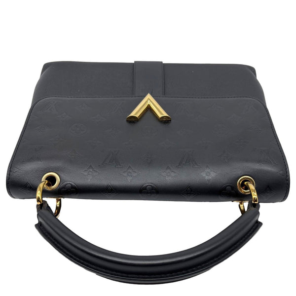 LOUIS VUITTON Very One Handle Monogram Leather Shoulder Bag Black