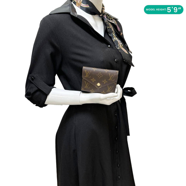 LOUIS VUITTON Victorine Monogram Canvas Wallet Brown