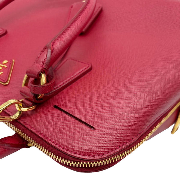 PRADA Promenade Medium Saffiano Lux Leather Shoulder Bag Red