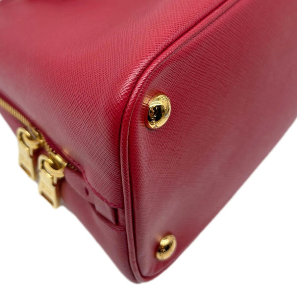 PRADA Promenade Medium Saffiano Lux Leather Shoulder Bag Red