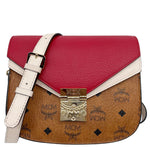 MCM Patricia Small Visetos Canvas Crossbody Bag Red