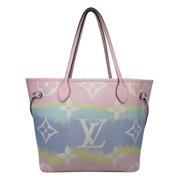 LOUIS VUITTON Neverfull Escale MM Pastel Monogram Giant Canvas Shoulder Bag Multicolor