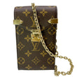 LOUIS VUITTON Metis Monogram Canvas Phone Pouch Brown