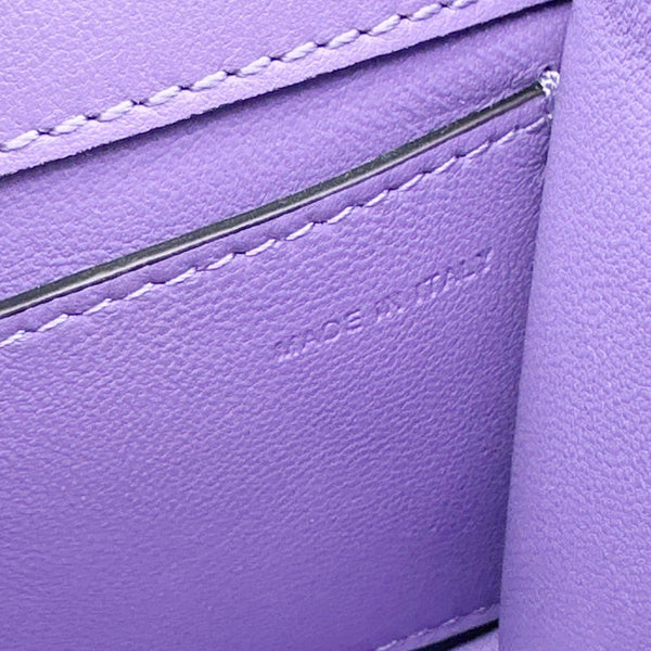 VALENTINO Garavani Loco V Logo Calfskin Leather Shoulder Bag Purple