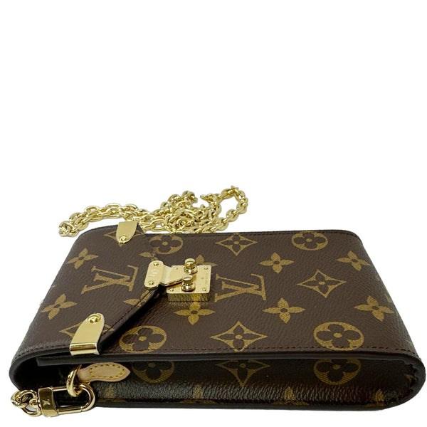 LOUIS VUITTON Metis Monogram Canvas Phone Pouch Brown