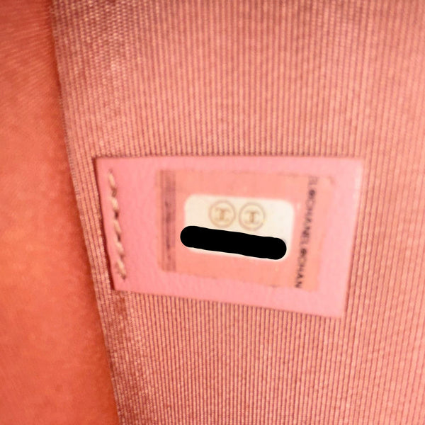 CHANEL Boy Flap North South Tweed Shoulder Bag Pink