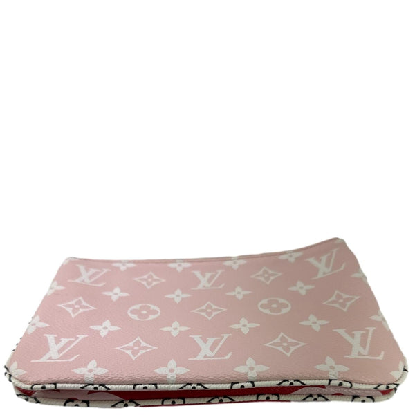 LOUIS VUITTON Double Zip Pochette Giant Monogram Jungle Crossbody Bag Red