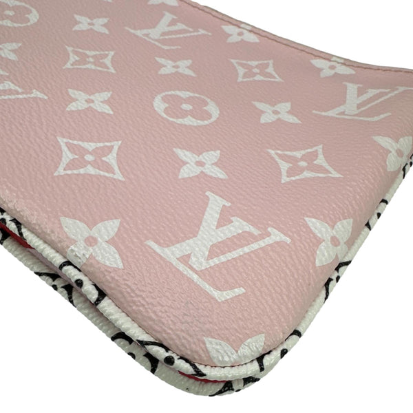 LOUIS VUITTON Double Zip Pochette Giant Monogram Jungle Crossbody Bag Red