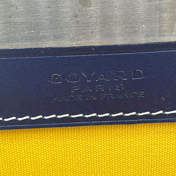 GOYARD Muse Vanity Case Monogram Chevron Canvas Shoulder Bag Navy Blue