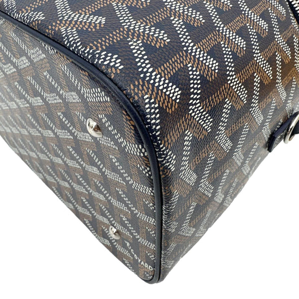 GOYARD Muse Vanity Case Monogram Chevron Canvas Shoulder Bag Navy Blue