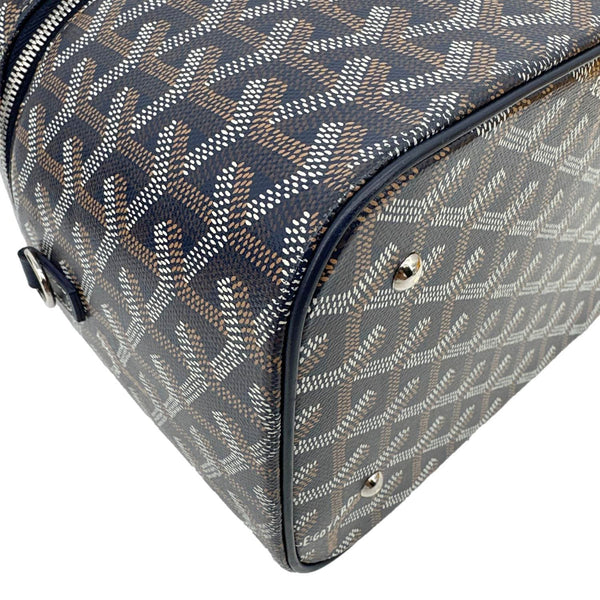GOYARD Muse Vanity Case Monogram Chevron Canvas Shoulder Bag Navy Blue