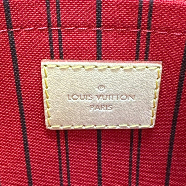 LOUIS VUITTON Neverfull Wristlet Monogram Canvas Pouch Brown