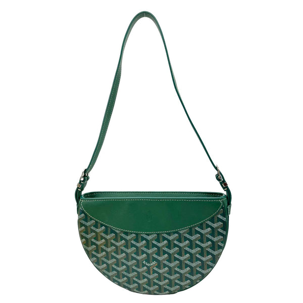 GOYARD Hirondelle Monogram Chevron Canvas Shoulder Bag Green