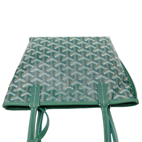 Goyard Anjou Mini Canvas Tote Shoulder Bag Green