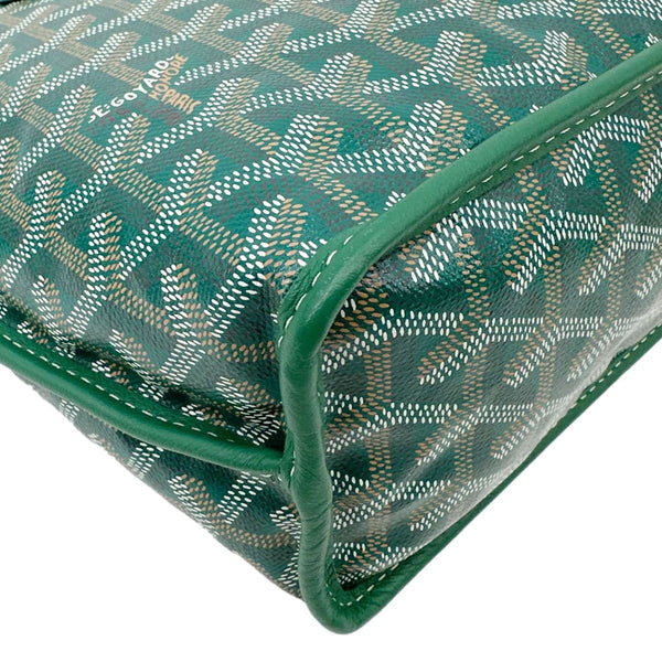 Goyard Anjou Mini Canvas Tote Shoulder Bag Green