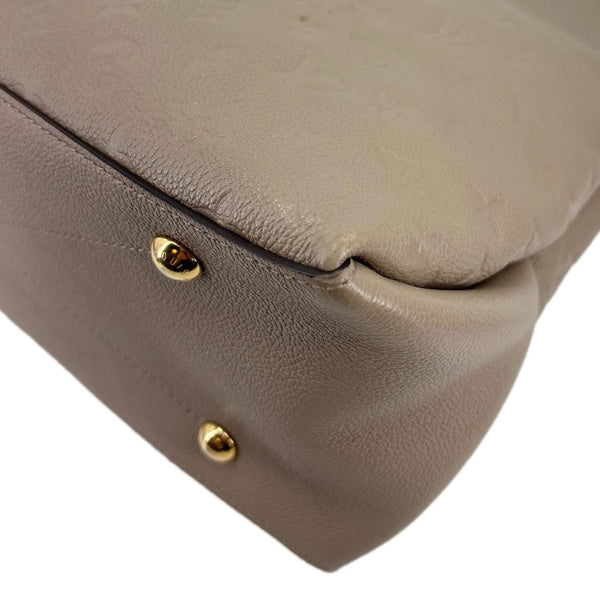 LOUIS VUITTON Maida Monogram Empreinte Leather Hobo Shoulder Bag Beige