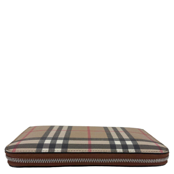 BURBERRY Vintage Check Canvas Zip Around Wallet Beige