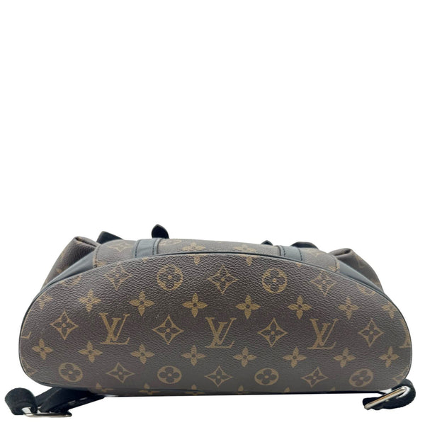 LOUIS VUITTON Christopher Monogram Macassar Canvas Backpack Bag Brown