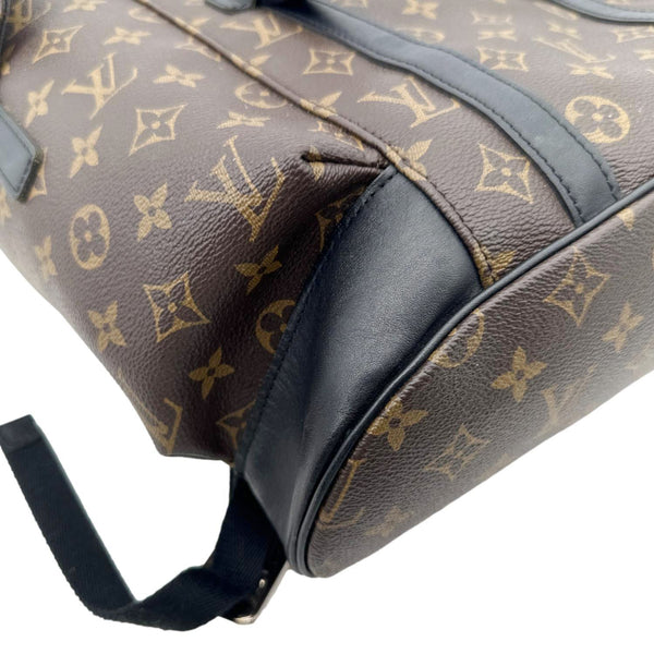LOUIS VUITTON Christopher Monogram Macassar Canvas Backpack Bag Brown